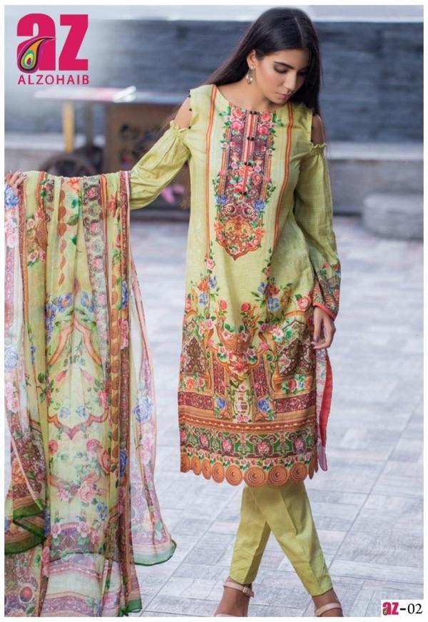 Alzohaib Zoohra Vol-1- Kurti Pant With Dupatta